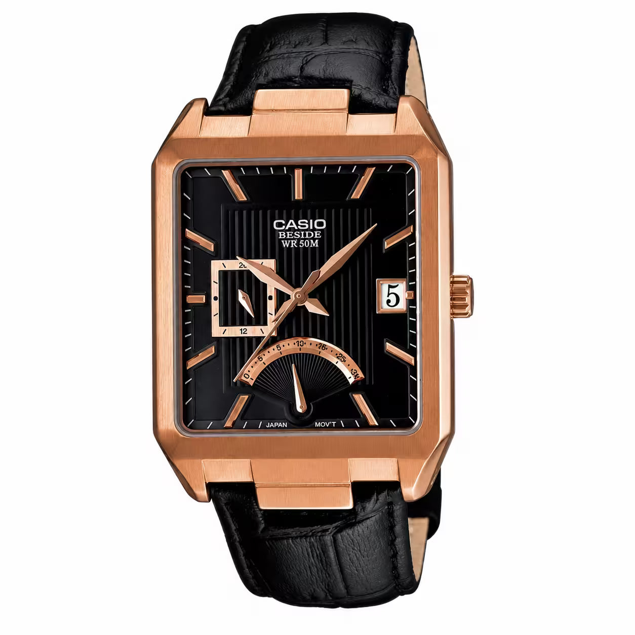 Casio BEM-309GL-1AV Leather Black Watch