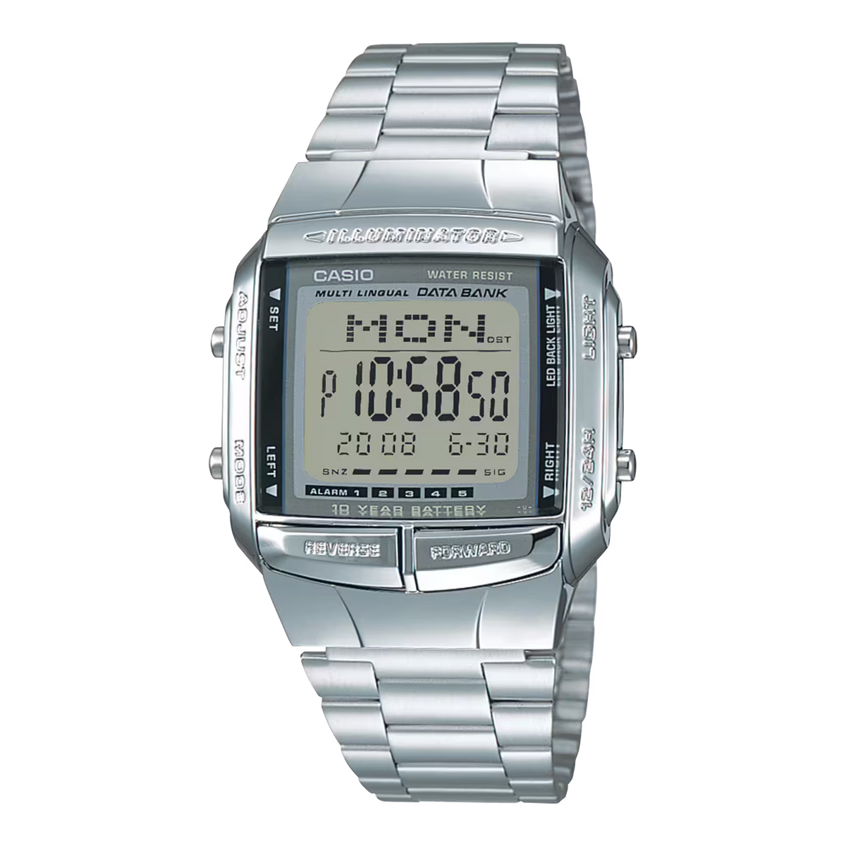 Casio DB-360-1ADF Silver Steel Watch