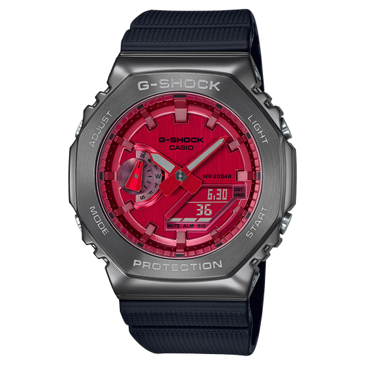 Casio G‑Shock Black-Red Metal Watch GM‑2100B‑4ADR
