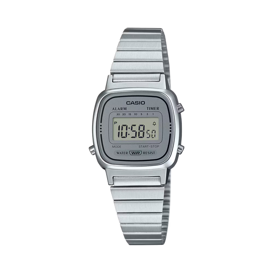 Casio LA670WA-7DF Women Silver Steel Watch