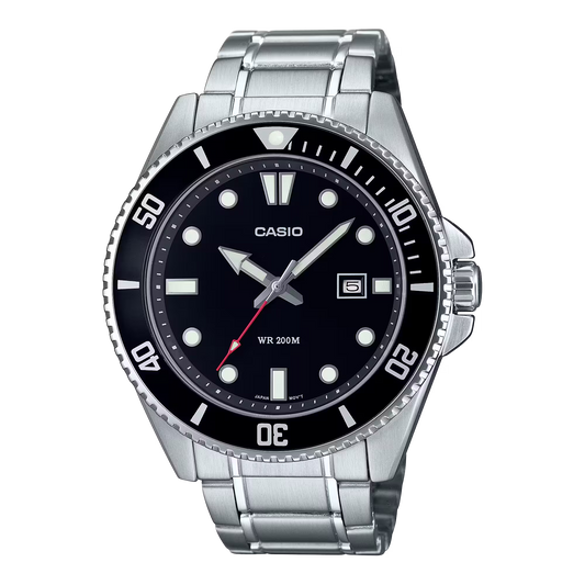Casio MDV-107D-1A1VDF Black Steel Watch