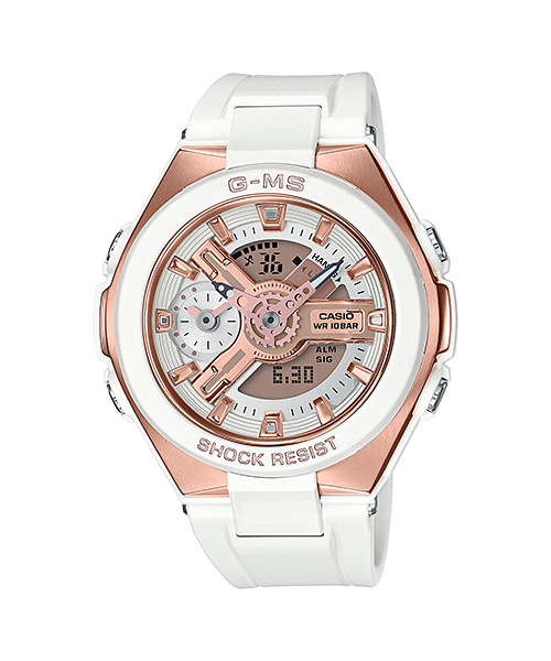 Baby-G MSG-400G-7ADR Women’s Solar  White Watch