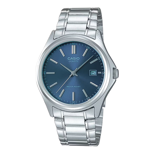 ساعة كاسيو MTP-1183A-2ADF ستانلس ستيل بقرص أزرق