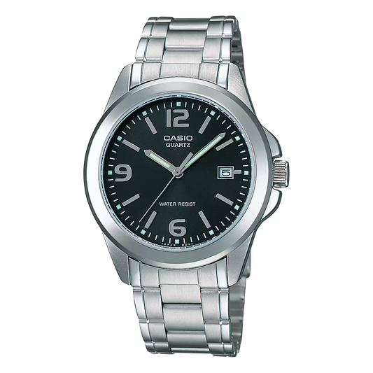 ساعة كاسيو MTP-1215A-1ADF ستانلس ستيل باللون الأسود