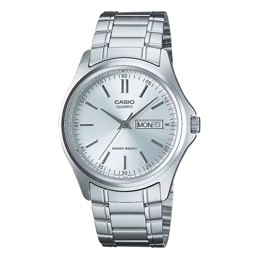 ساعة كاسيو MTP-1239D-7ADF فضية من الستانلس ستيل