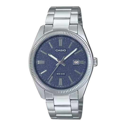 ساعة كاسيو MTP-1302DA-2A1VDF ستيل بقرص أزرق