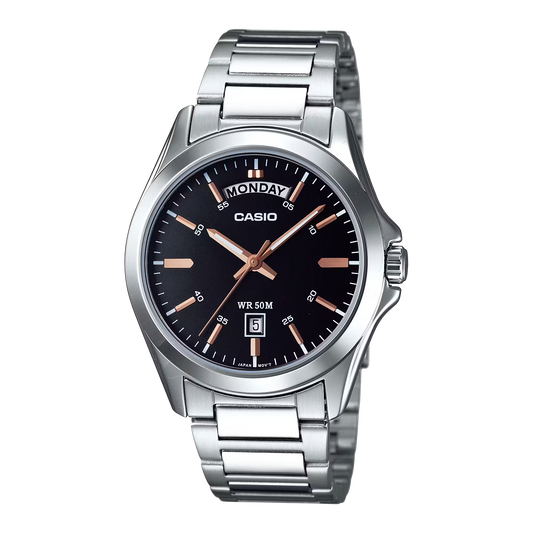 ساعة كاسيو MTP-1370D-1A2VDF ستيل باللون الأسود