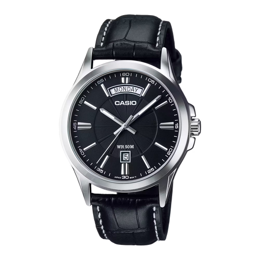 ساعة كاسيو MTP-1381L-1AVDF باللون الأسود