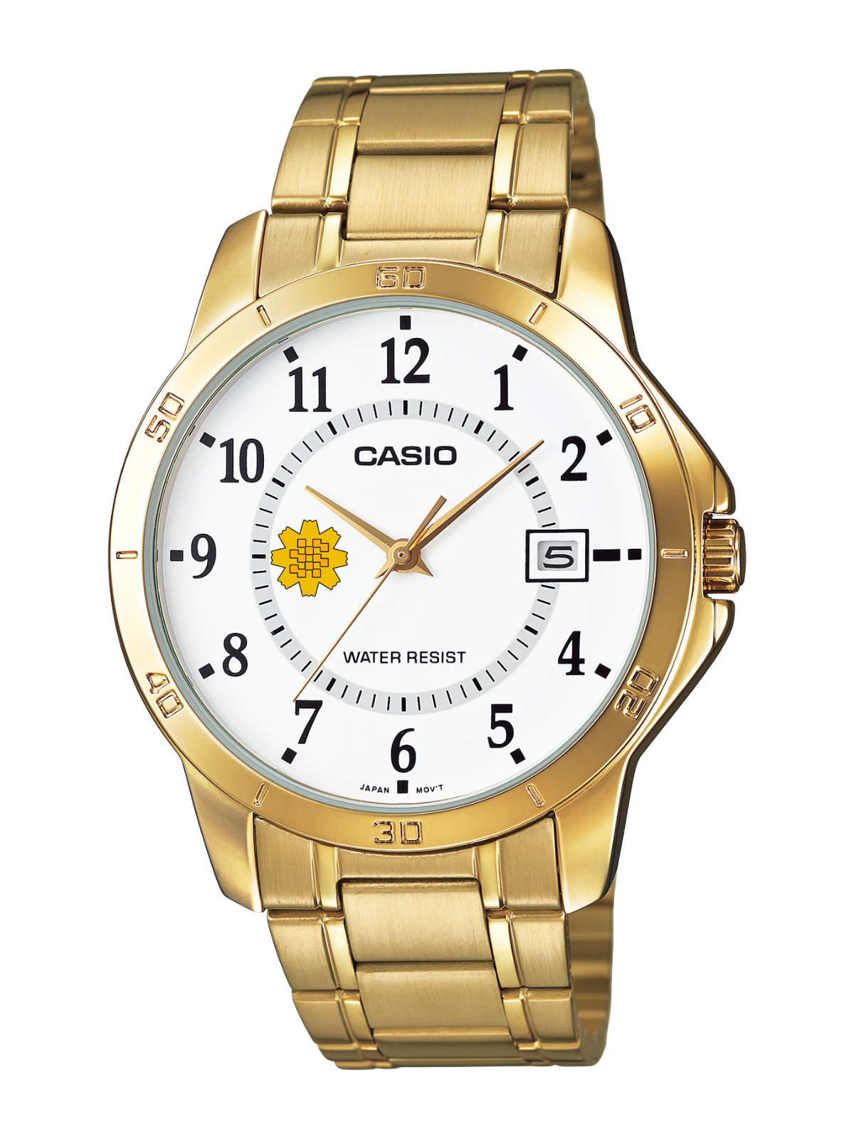 Casio Customized Al Arfaj Flower Edition Gold Watch- MTP-V004G-7B
