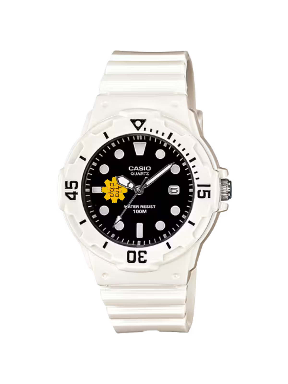 Casio Customized Al Arfaj Flower Edition Kids White Watch- LRW-200H-1EV