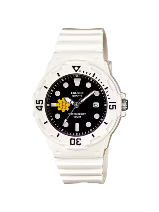 Casio Customized Al Arfaj Flower Edition Kids White Watch- LRW-200H-1EV