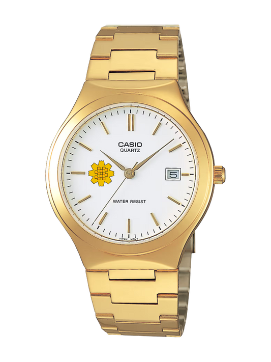 Casio Customized Al Arfaj Flower Edition Gold Watch- MTP-1170N-7ARDF