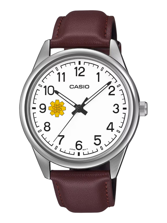 Casio Customized Al Arfaj Flower Edition Brown Watch- MTP-V005L-7B4V