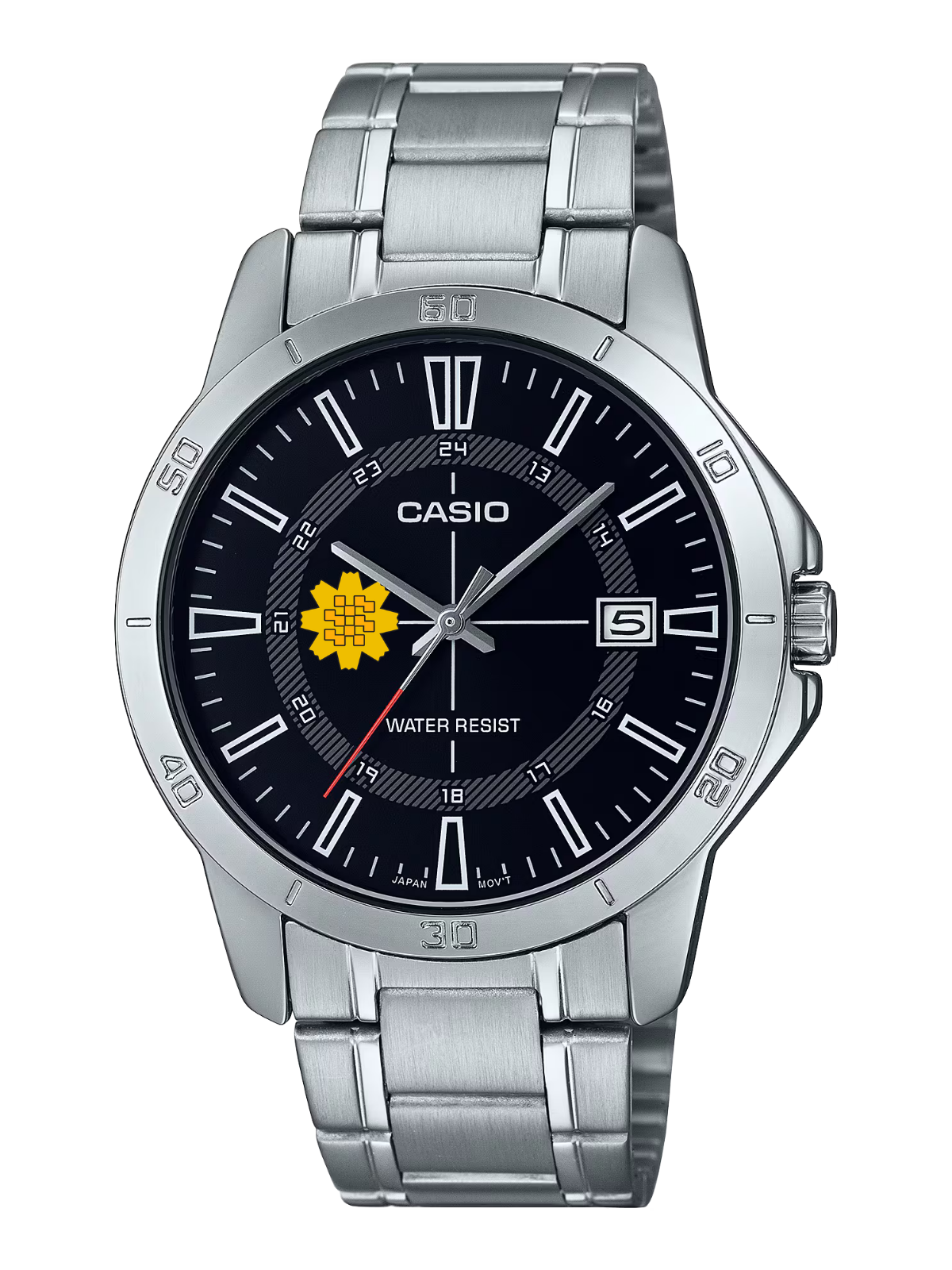 Casio Customized Al Arfaj Flower Edition Silver Watch- MTP-V004D-1CV