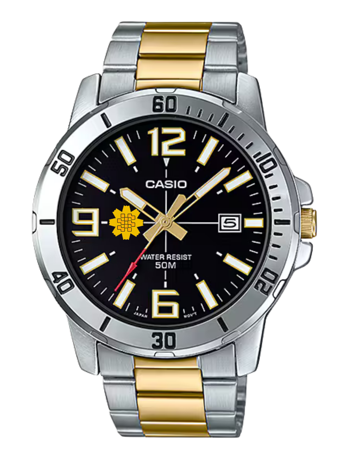 Casio Customized Al Arfaj Flower Edition Gold Watch- MTP-VD01SG-1BV