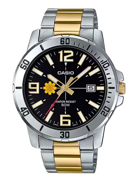 Casio Customized Al Arfaj Flower Edition Gold Watch- MTP-VD01SG-1BV