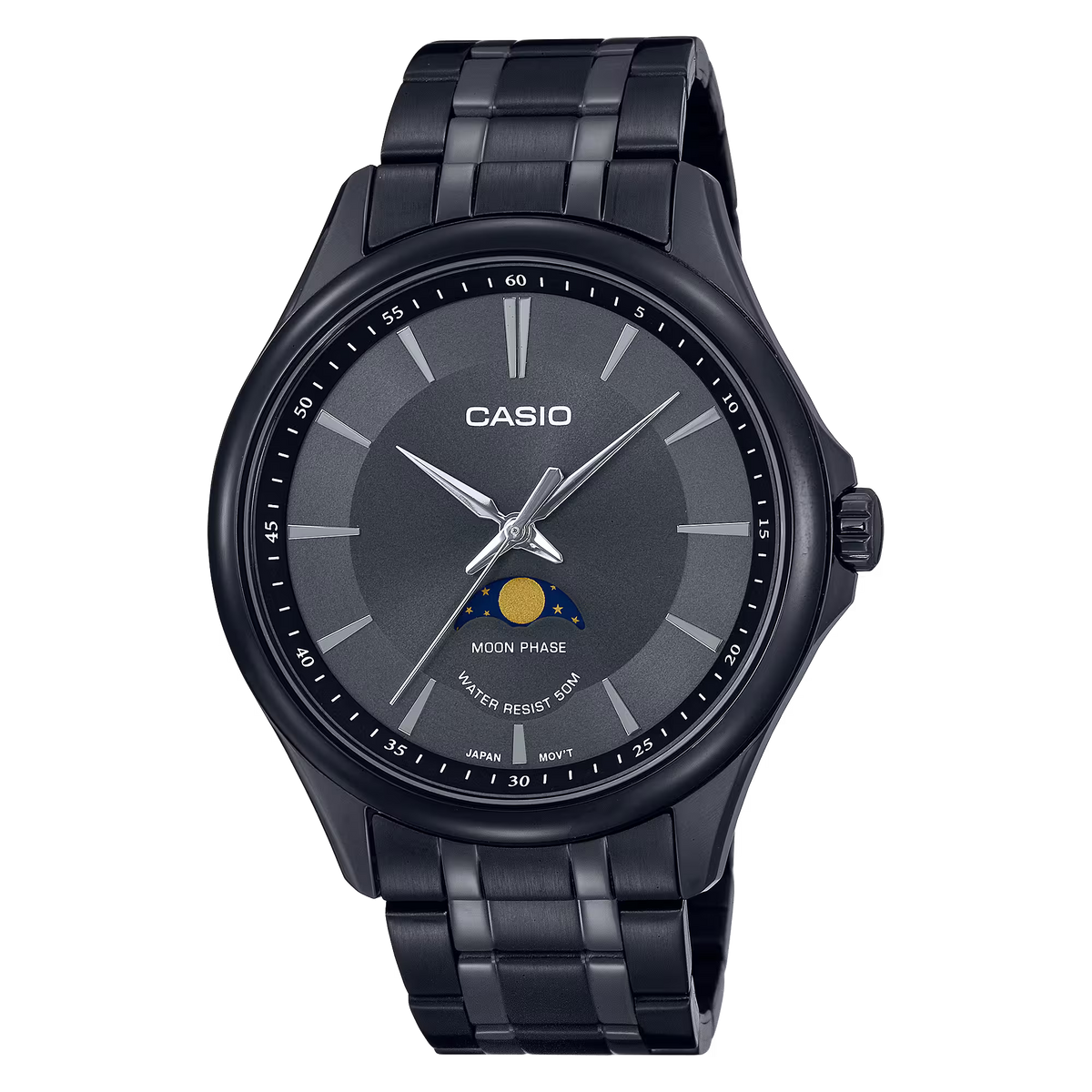 Casio MTP-M100B-1AVDF Black Steel Watch