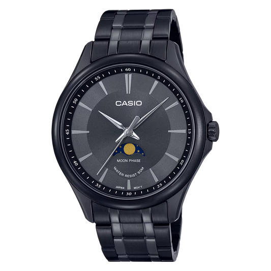 Casio MTP-M100B-1AVDF Black Steel Watch