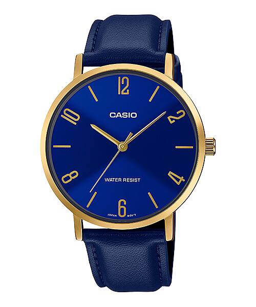 Casio MTP-VT01GL-2B2 Leather Blue Watch