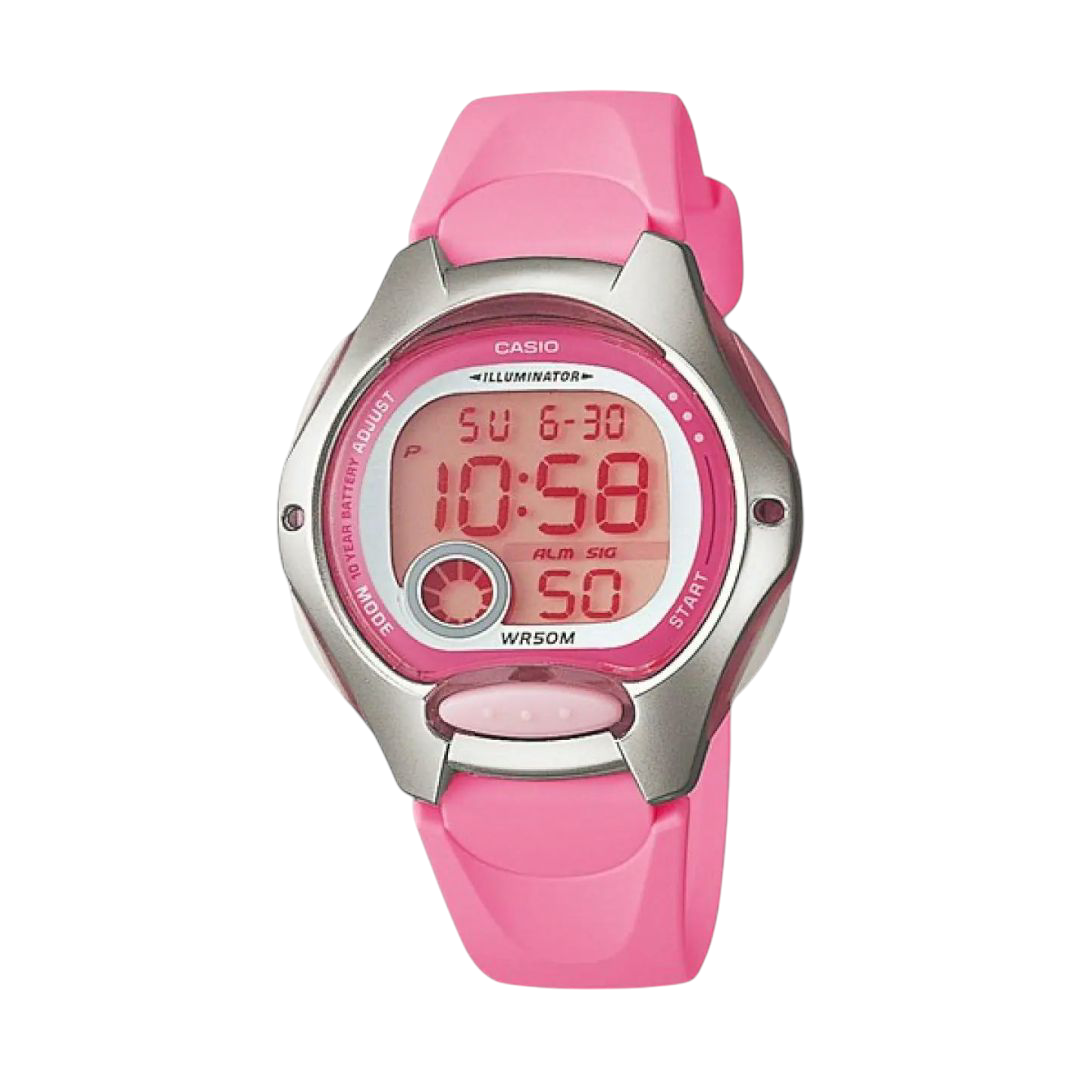 Casio Red Analog Watch with Day-Date Display LW-200-4B