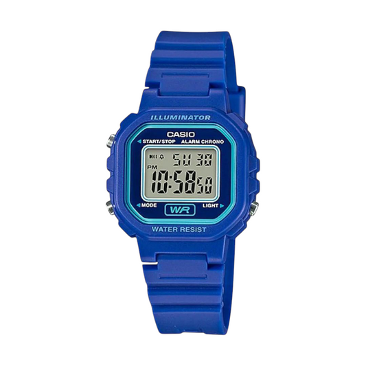 Casio Blue Digital Watch with Compact Design and Stopwatch LA-20WH-2AV