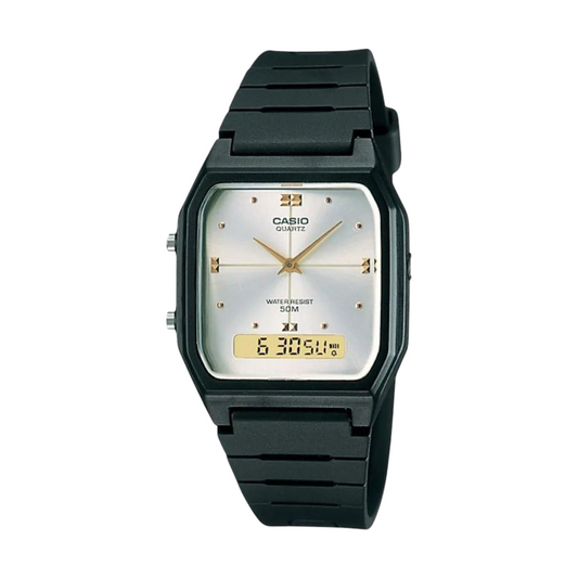 Casio White Digital-Analog Watch with Water Resistance AW-48HE-7AV