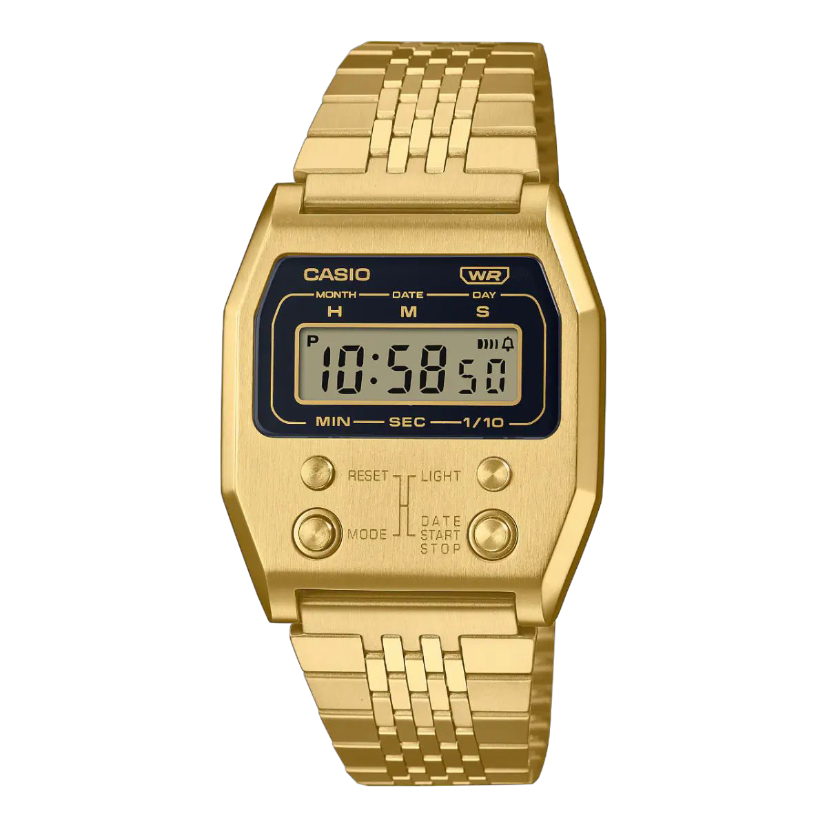 Casio Gold Digital Watch Stainless Steel Band A1100G-5
