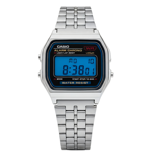 Retro Digital Customized FrostBlue Steel Watch