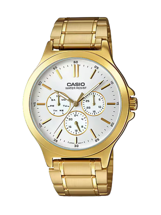 Casio MTP-V300G-7A Gold Steel Watch