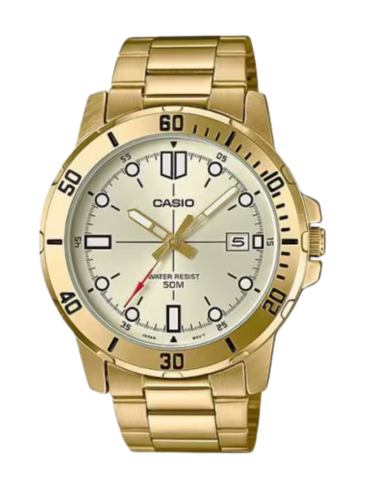 Casio MTP-VD01G-9EV Gold Steel Watch