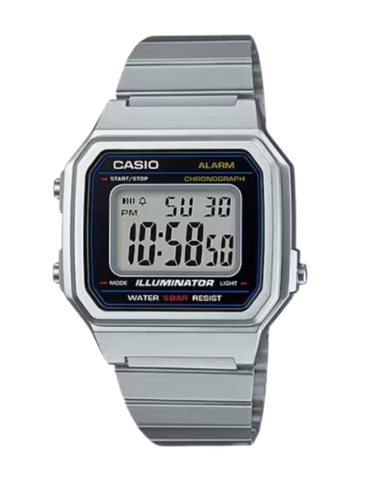 Casio B650WD-1A Silver Black Digital Watch
