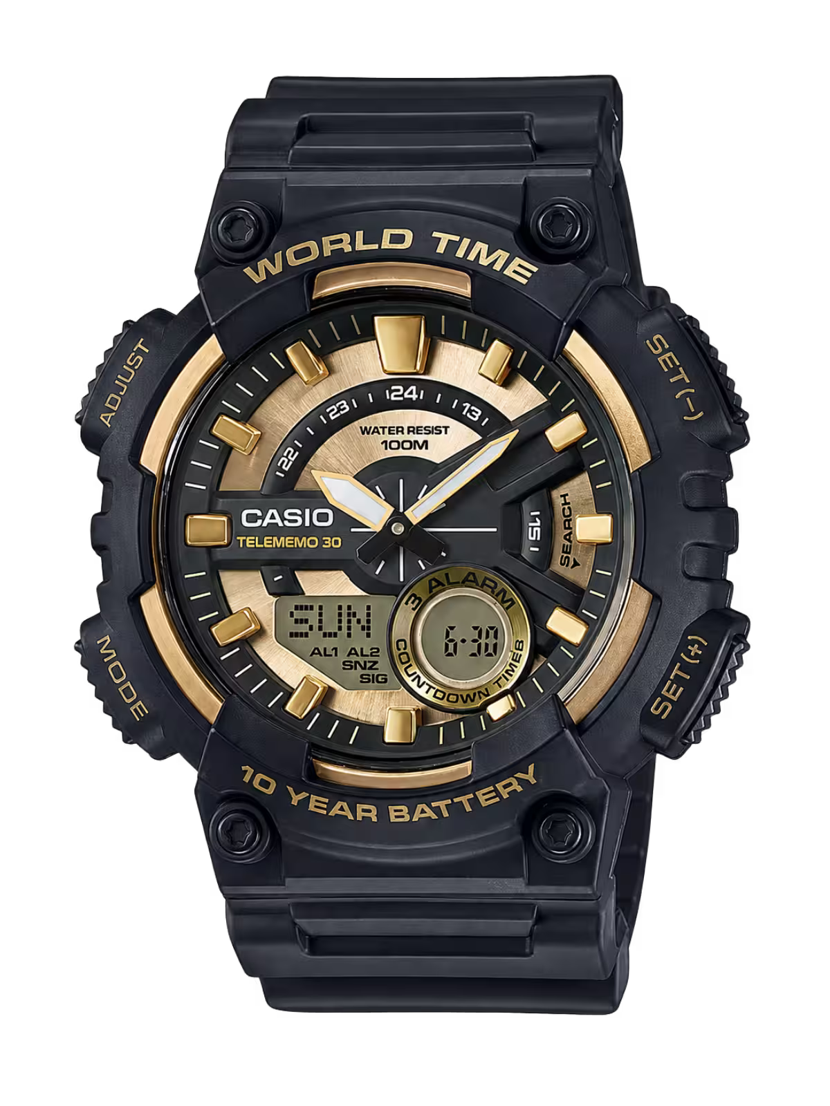 Casio AEQ-110BW-9AV Yellow Watch