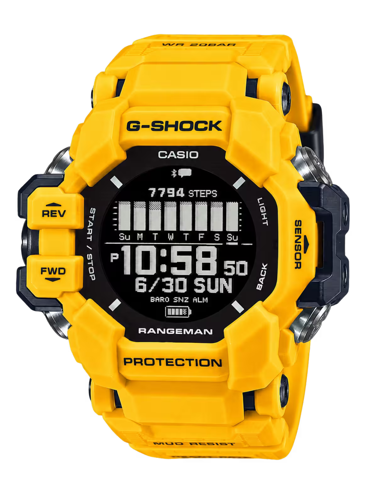 G-Shock GPR-H1000-9DR Solar Powered Bluetooth GPS Yellow Watch