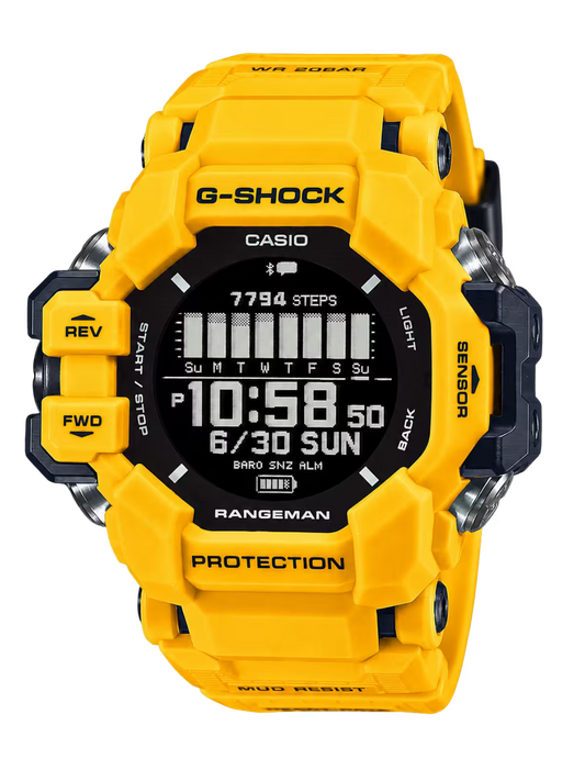 G-Shock GPR-H1000-9DR Solar Powered Bluetooth GPS Yellow Watch