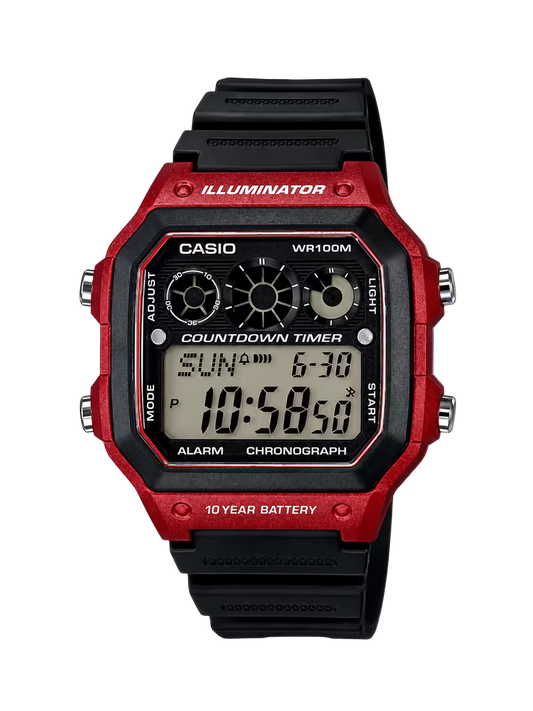 Casio AE-1300WH-4AV Red Watch