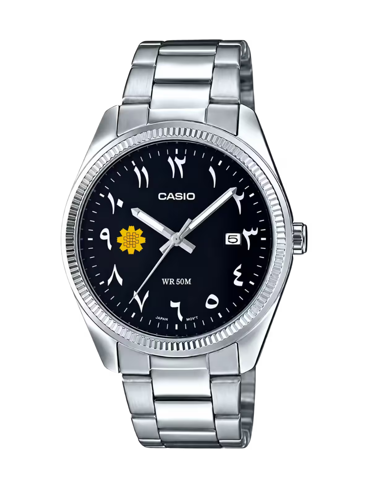 Casio Customized Al Arfaj Flower Edition Black Watch- MTP-1302D-1B3DR