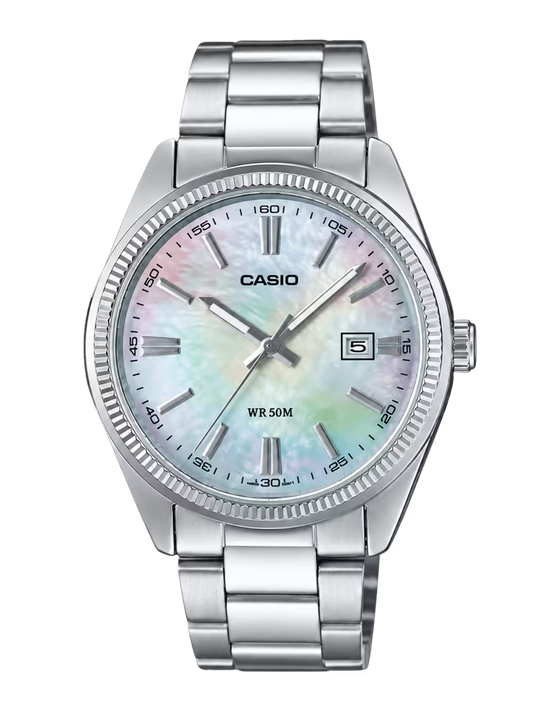Casio MTP-1302DS-7AV White Steel Watch