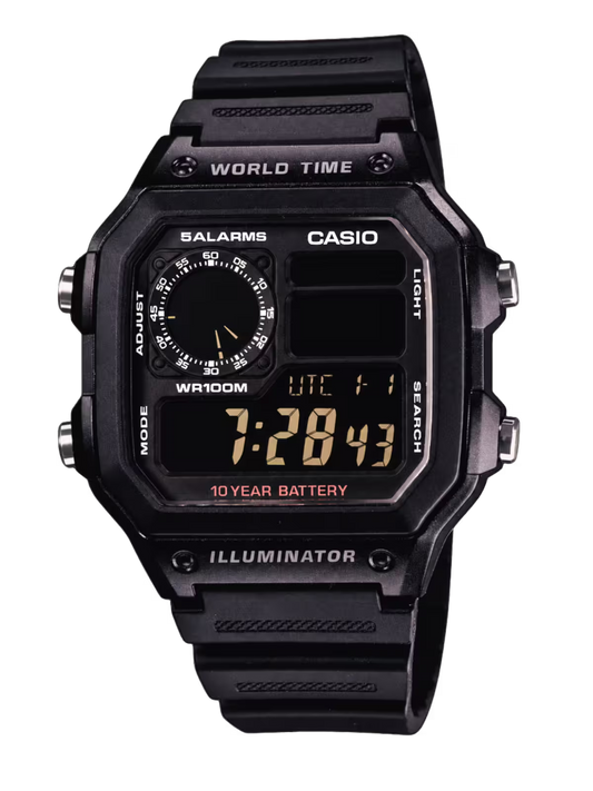 Casio Customized "BLACK-OUT" Edition Watch- AE-1200WH