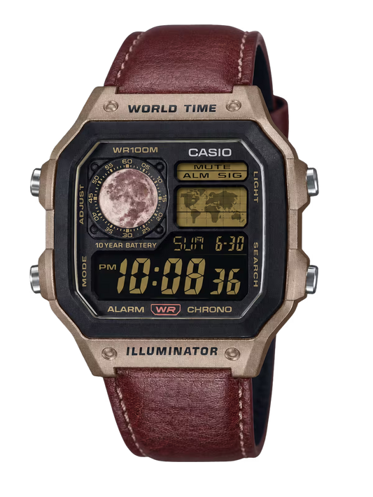 Casio Customized Solaris Edition Brown Watch- AE-1200WHL