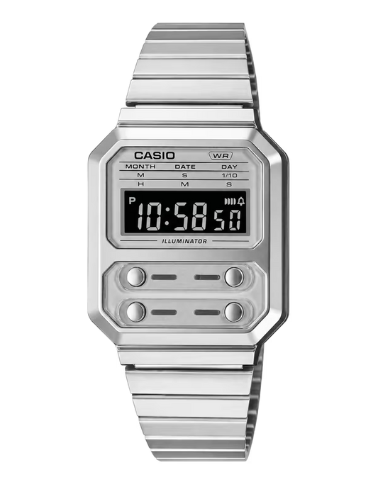 Casio A100WE-7B Silver Watch