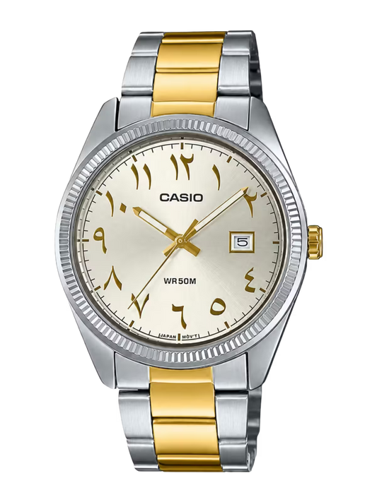 ساعة كاسيو MTP-1302SG-7B3 فضية عربية