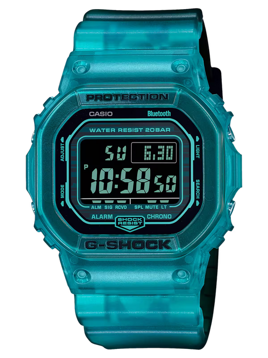 G-Shock DW-B5600G-2DR Solar Powered Bluetooth Blue Color Watch