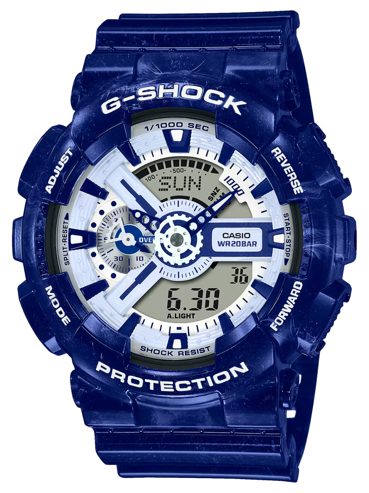 ساعة جي-شوك GA-110BWP-2ADR باللون الأزرق