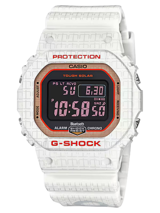 G-Shock GW-B5600SGZ-7DR Solar Powered Bluetooth Multi-Band 6 White Color Watch
