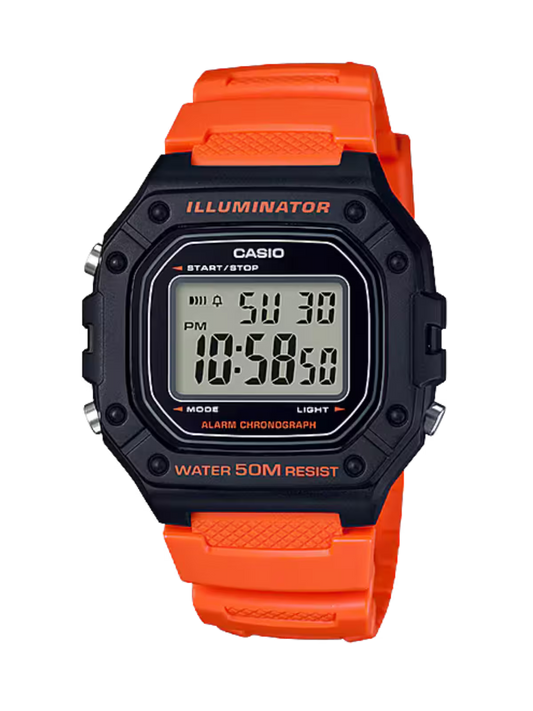 Casio W-218H-4B2VDF Orange Watch