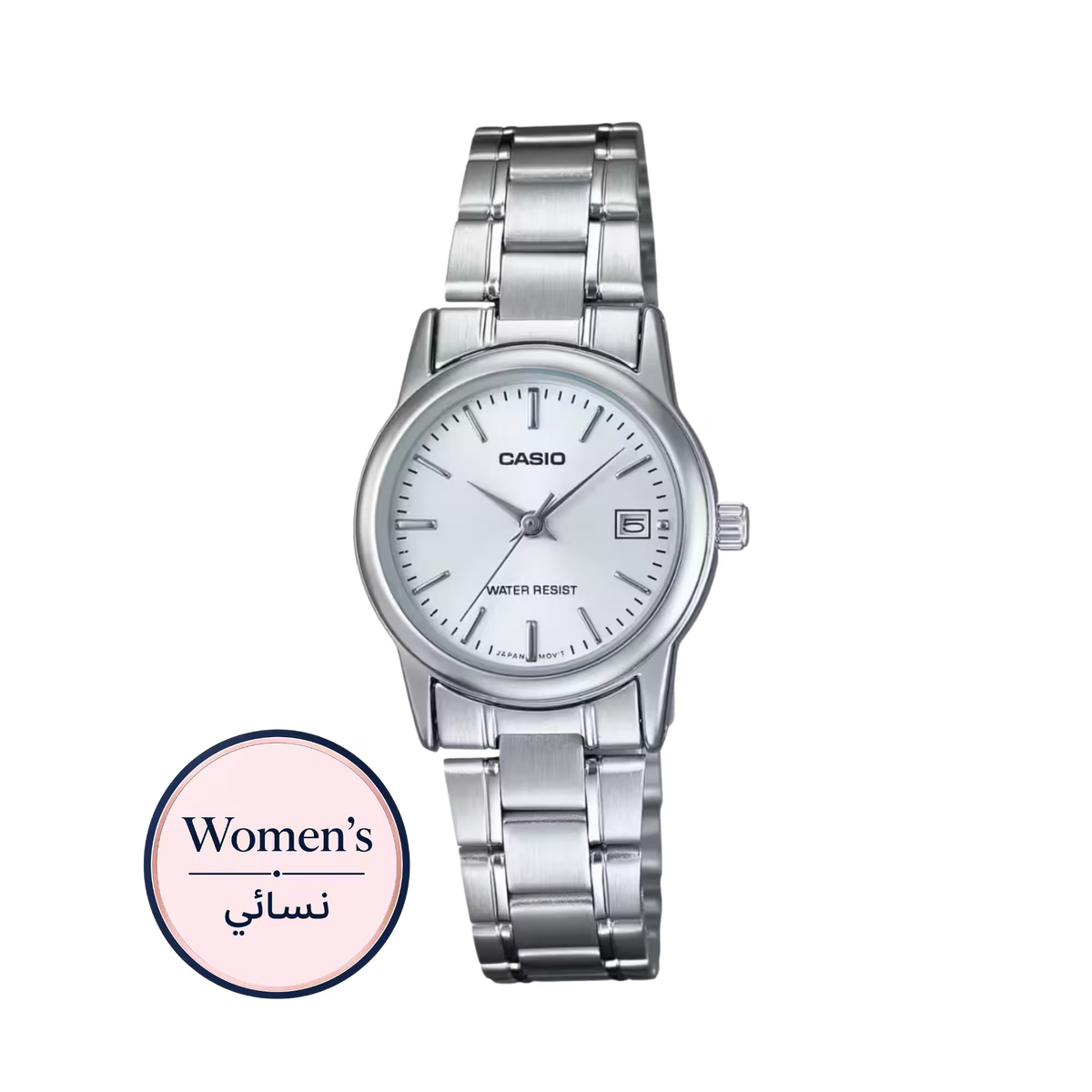 Casio LTP-V002D-7AUDF Women's Silver Dial Stainless Steel Watch