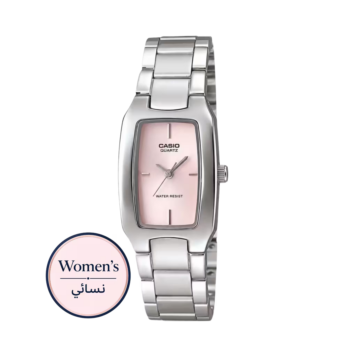 Casio LTP-1165A-4C Women's Pink Dial Silver Stainless Steel Watch