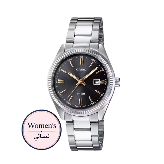 ساعة كاسيو LTP-1302D-1A2VDF نسائية سوداء