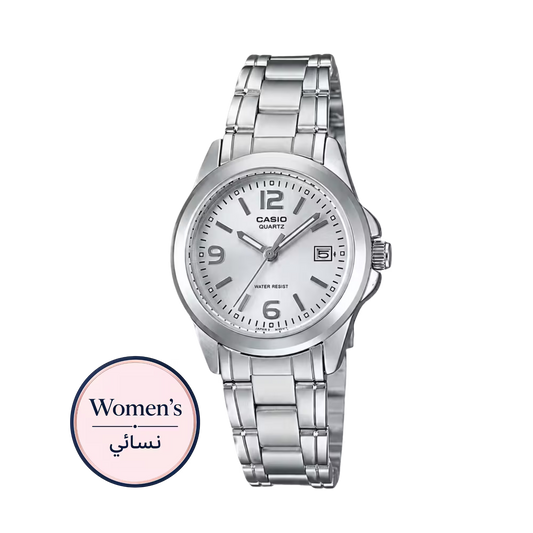 ساعة كاسيو LTP-1215A-7ADF فضية للنساء