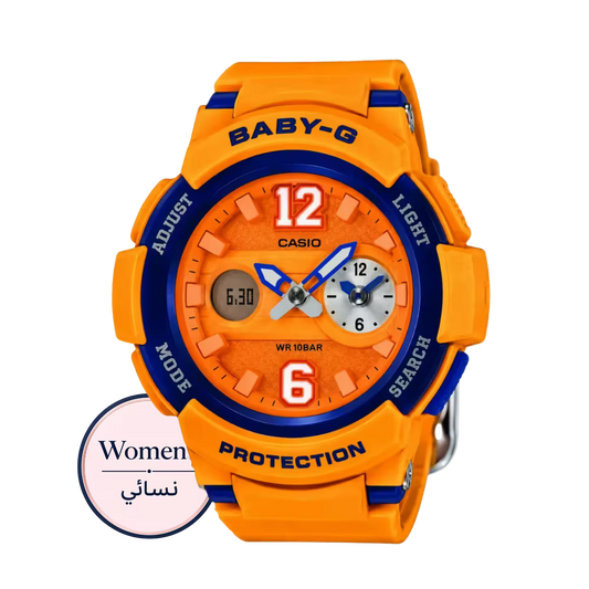 ساعة يد نسائية صفراء Baby-G BGA-210-4BDR